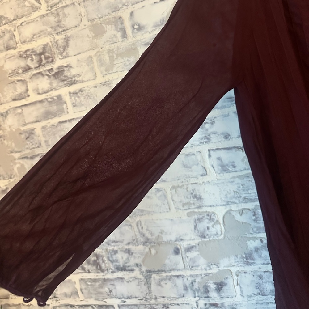 Cleobella Maroon Long Sleeve A Line Dress - Picture 9 of 12
